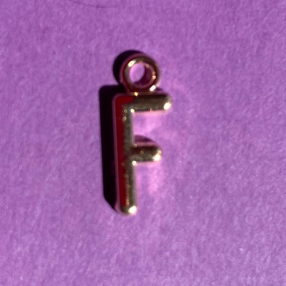“F” Charm jewelry making Necklace bracelet ring baubles keychain ID tag lanyard